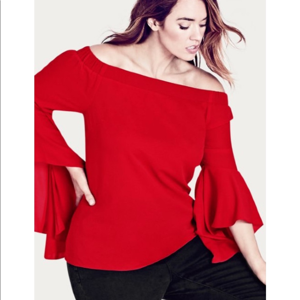 Romantic Sleeve Top - Red